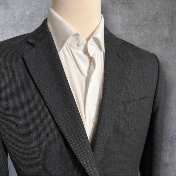 BANANA REPUBLIC Tailored fit Mens Blazer Sport Coat 2-Button Jacket 42S Gray - Picture 4 of 14